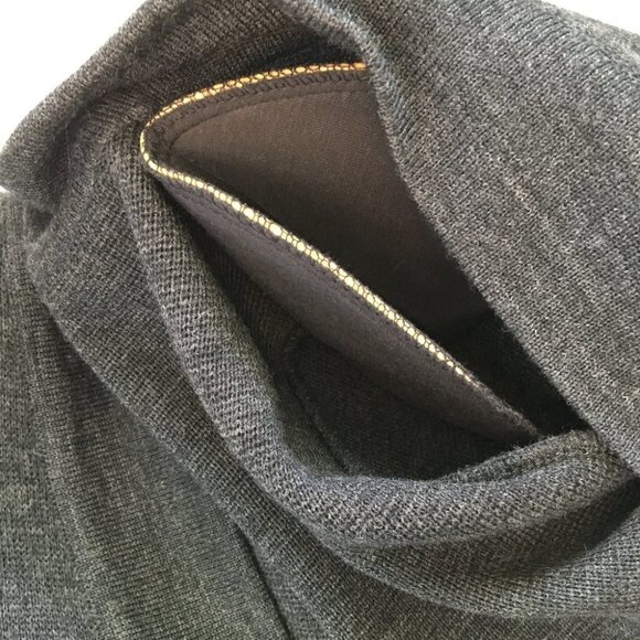 Premier Collection Petites Wool Gray Cardigan - Picture 8 of 8